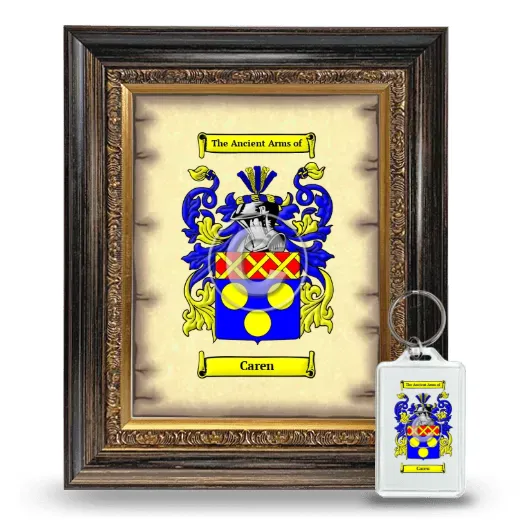 Caren Framed Coat of Arms and Keychain - Heirloom