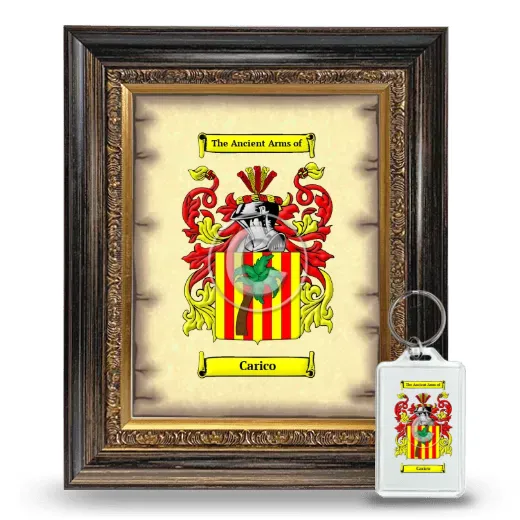 Carico Framed Coat of Arms and Keychain - Heirloom