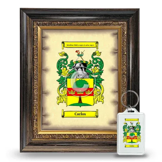 Carlos Framed Coat of Arms and Keychain - Heirloom