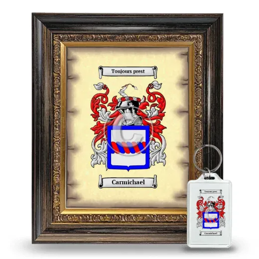Carmichael Framed Coat of Arms and Keychain - Heirloom