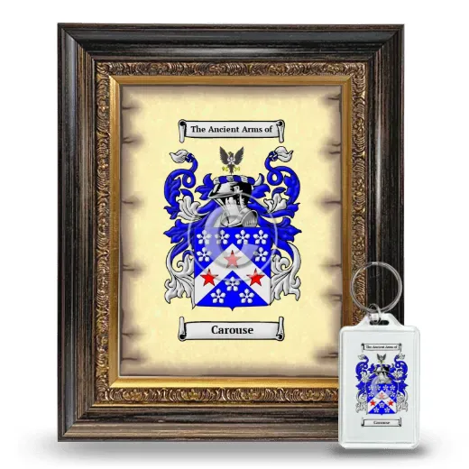 Carouse Framed Coat of Arms and Keychain - Heirloom