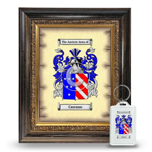 Carrano Framed Coat of Arms and Keychain - Heirloom