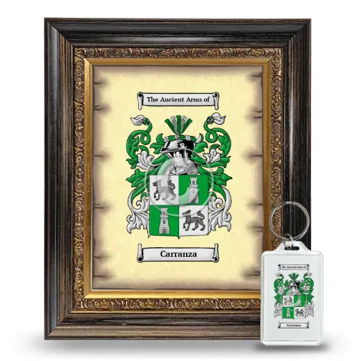 Carranza Framed Coat of Arms and Keychain - Heirloom