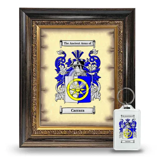 Carrara Framed Coat of Arms and Keychain - Heirloom