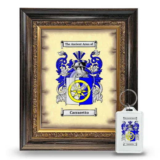 Carraretto Framed Coat of Arms and Keychain - Heirloom
