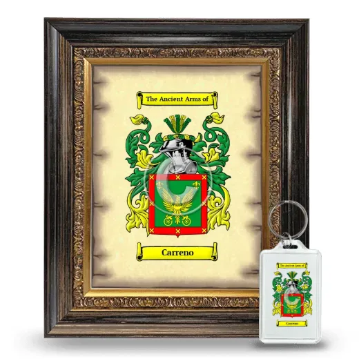 Carreno Framed Coat of Arms and Keychain - Heirloom