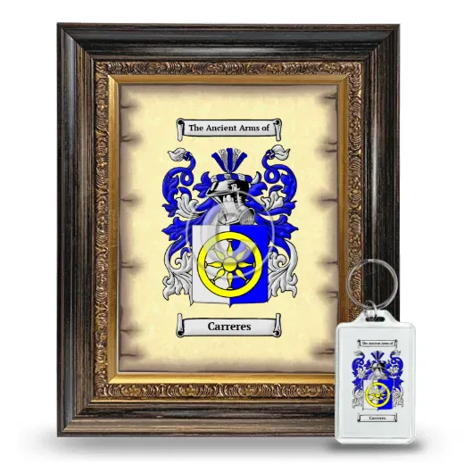 Carreres Framed Coat of Arms and Keychain - Heirloom