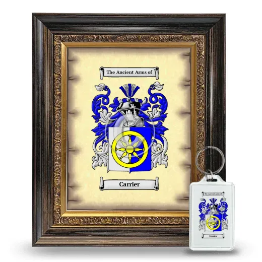 Carrier Framed Coat of Arms and Keychain - Heirloom