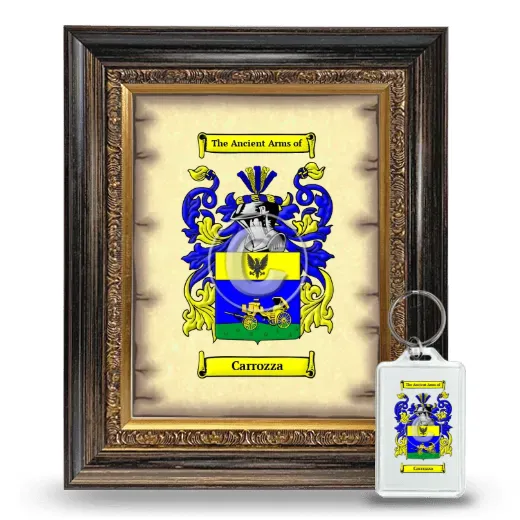 Carrozza Framed Coat of Arms and Keychain - Heirloom