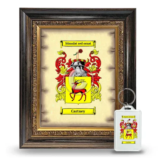 Cartney Framed Coat of Arms and Keychain - Heirloom