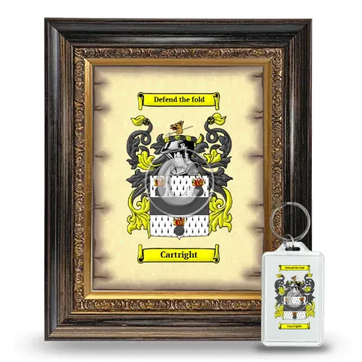 Cartright Framed Coat of Arms and Keychain - Heirloom