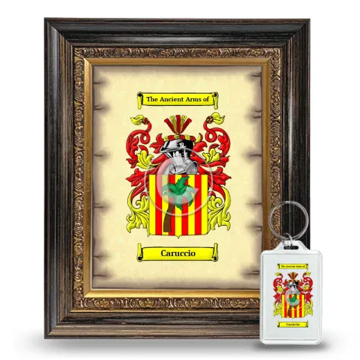 Caruccio Framed Coat of Arms and Keychain - Heirloom