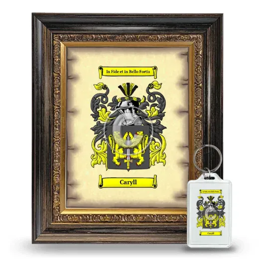 Caryll Framed Coat of Arms and Keychain - Heirloom