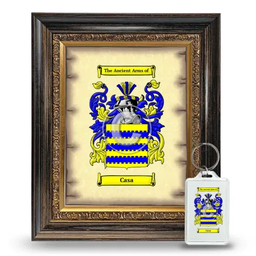Casa Framed Coat of Arms and Keychain - Heirloom