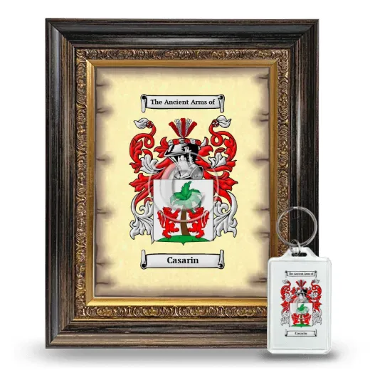 Casarin Framed Coat of Arms and Keychain - Heirloom