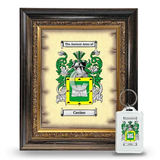Casino Framed Coat of Arms and Keychain - Heirloom