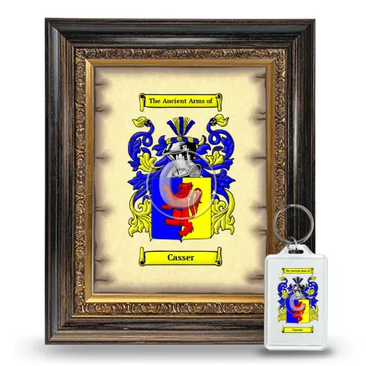 Casser Framed Coat of Arms and Keychain - Heirloom