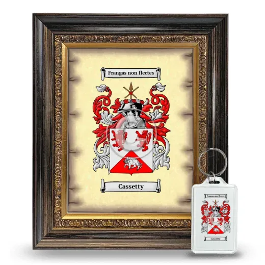 Cassetty Framed Coat of Arms and Keychain - Heirloom