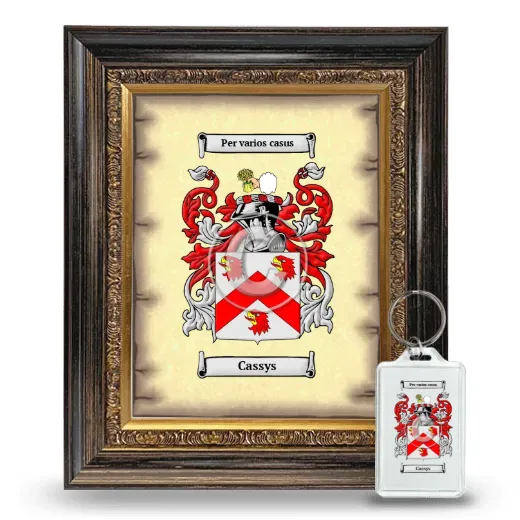 Cassys Framed Coat of Arms and Keychain - Heirloom