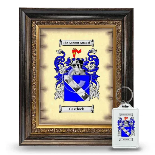 Castlock Framed Coat of Arms and Keychain - Heirloom