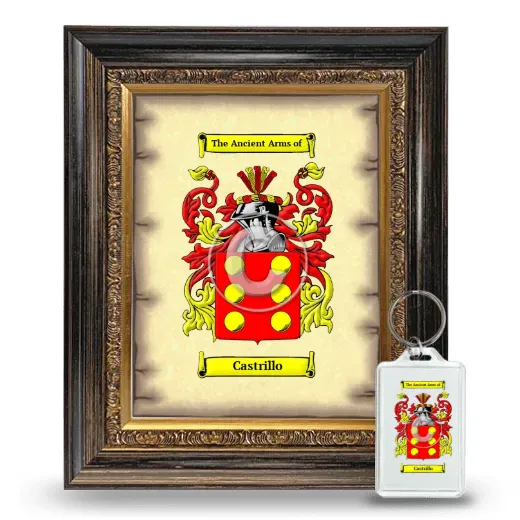 Castrillo Framed Coat of Arms and Keychain - Heirloom