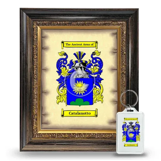 Catalanotto Framed Coat of Arms and Keychain - Heirloom