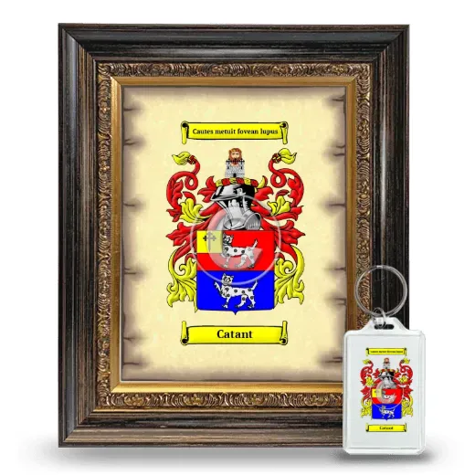 Catant Framed Coat of Arms and Keychain - Heirloom