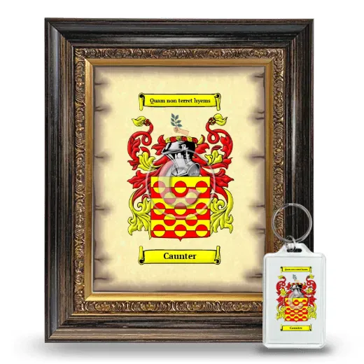 Caunter Framed Coat of Arms and Keychain - Heirloom