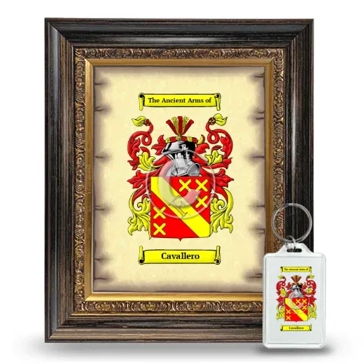 Cavallero Framed Coat of Arms and Keychain - Heirloom