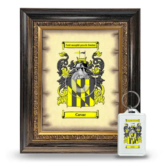 Cavar Framed Coat of Arms and Keychain - Heirloom