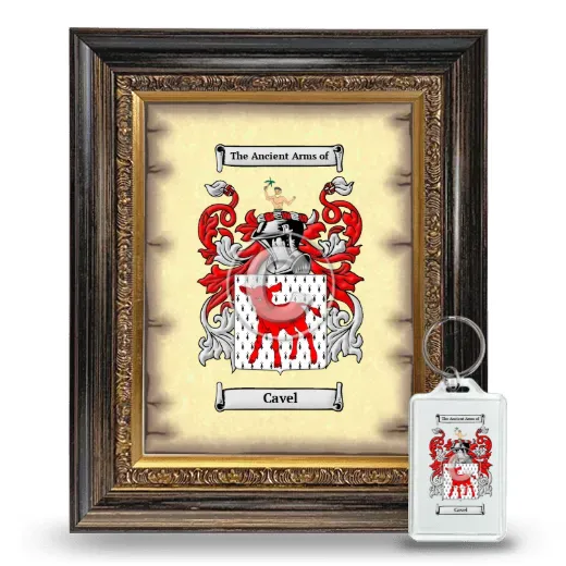 Cavel Framed Coat of Arms and Keychain - Heirloom