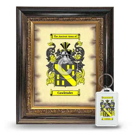 Cawlender Framed Coat of Arms and Keychain - Heirloom
