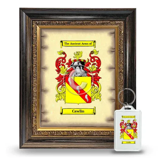 Cawlin Framed Coat of Arms and Keychain - Heirloom
