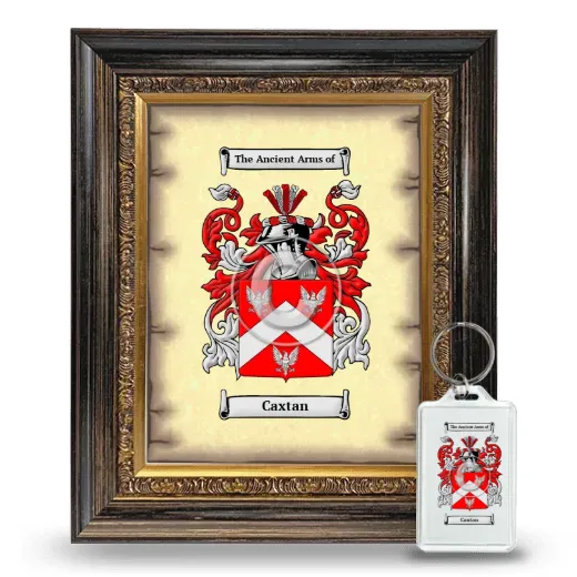 Caxtan Framed Coat of Arms and Keychain - Heirloom