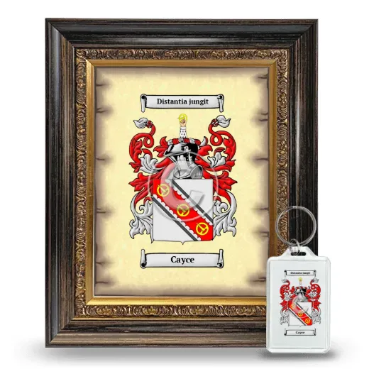Cayce Framed Coat of Arms and Keychain - Heirloom