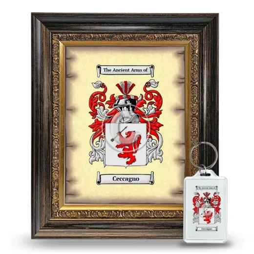 Ceccagno Framed Coat of Arms and Keychain - Heirloom