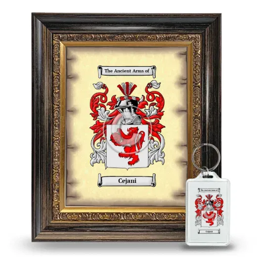 Cejani Framed Coat of Arms and Keychain - Heirloom