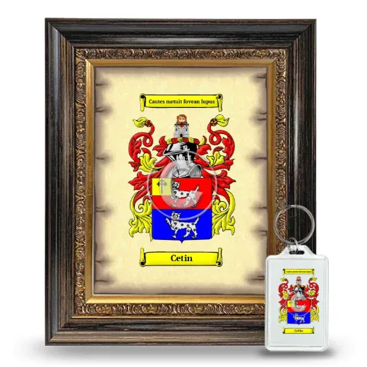 Cetin Framed Coat of Arms and Keychain - Heirloom