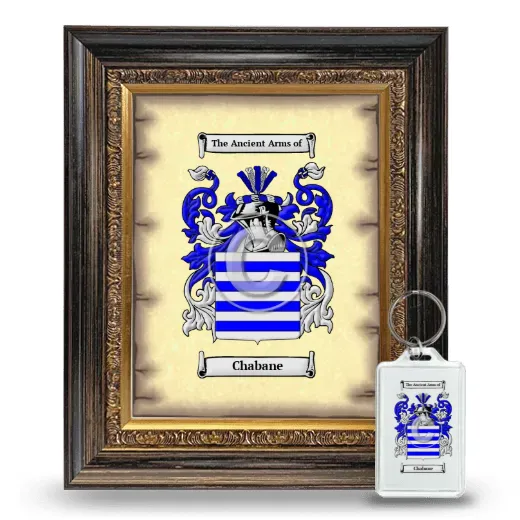 Chabane Framed Coat of Arms and Keychain - Heirloom