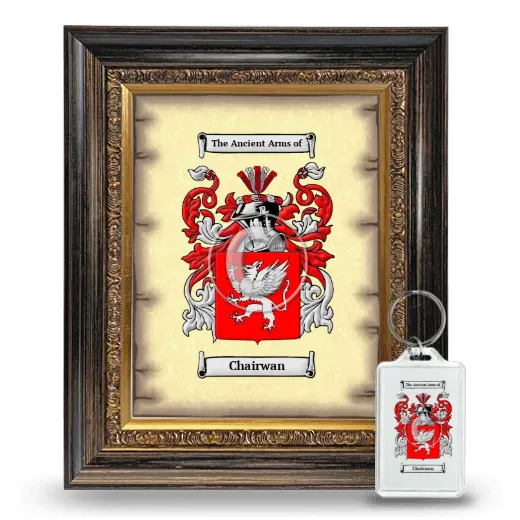 Chairwan Framed Coat of Arms and Keychain - Heirloom