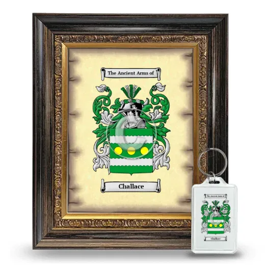 Challace Framed Coat of Arms and Keychain - Heirloom