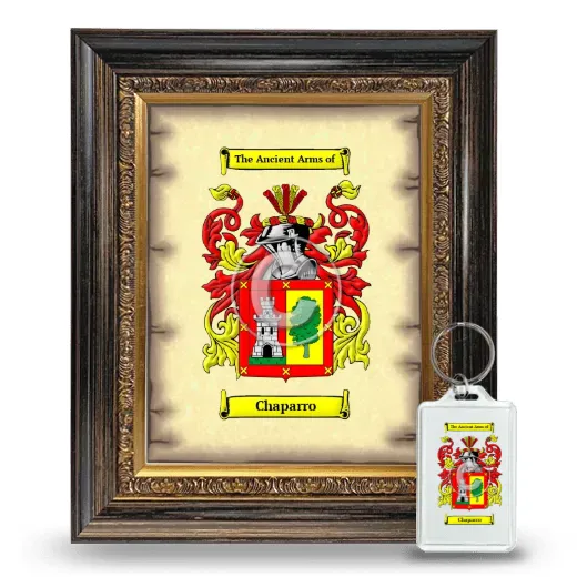 Chaparro Framed Coat of Arms and Keychain - Heirloom