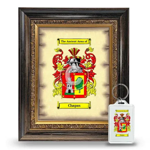 Chapas Framed Coat of Arms and Keychain - Heirloom