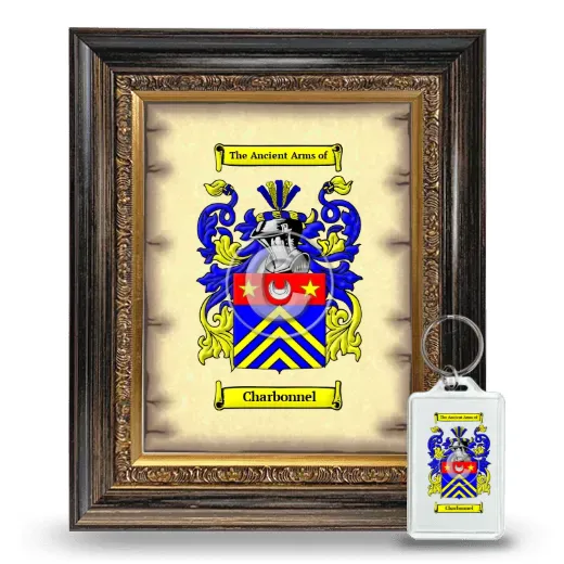 Charbonnel Framed Coat of Arms and Keychain - Heirloom