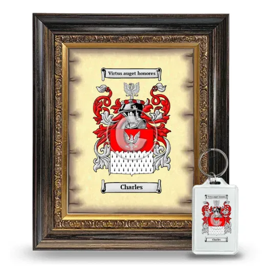 Charles Framed Coat of Arms and Keychain - Heirloom