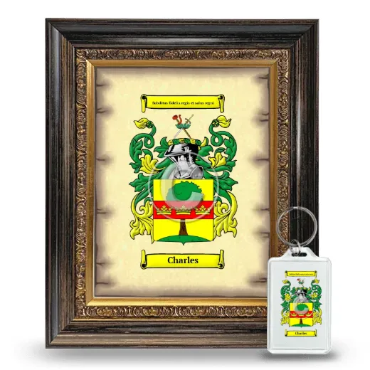 Charles Framed Coat of Arms and Keychain - Heirloom