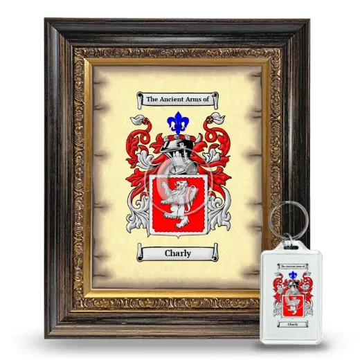 Charly Framed Coat of Arms and Keychain - Heirloom
