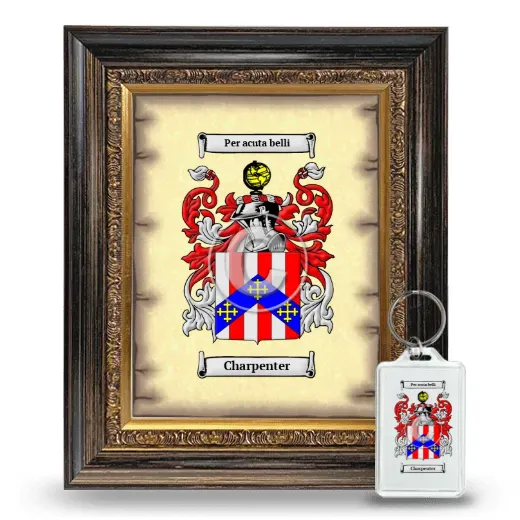 Charpenter Framed Coat of Arms and Keychain - Heirloom