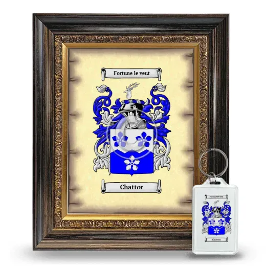 Chattor Framed Coat of Arms and Keychain - Heirloom