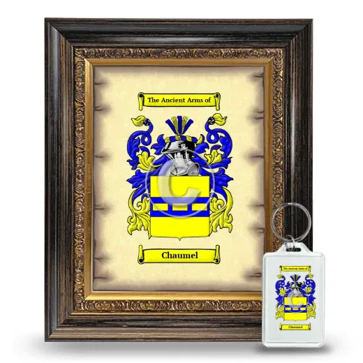 Chaumel Framed Coat of Arms and Keychain - Heirloom